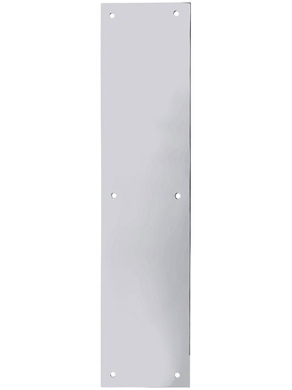 15 inch Commercial Push Plate In Polished Chrome.